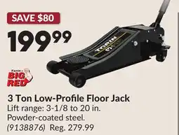 Princess Auto 3 Ton Low-Profile Floor Jack offer