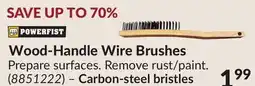 Princess Auto Wood-Handle Wire Brushes Carbon-steel bristles offer
