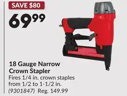 Princess Auto 18 Gauge Narrow Crown Stapler offer