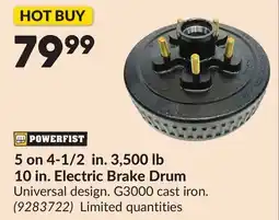 Princess Auto 5 on 4-1/2 in. 3,500 lb 10 in. Electric Brake Drum offer