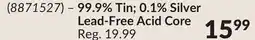 Princess Auto 99.9% Tin 0.1% Silver Lead-Free Acid Core Solders offer