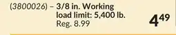 Princess Auto 3/8 in. Working load limit: 5,400 lb. Grade 43 Grab Hooks offer
