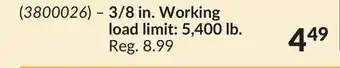 Princess Auto 3/8 in. Working load limit: 5,400 lb. Grade 43 Grab Hooks offer