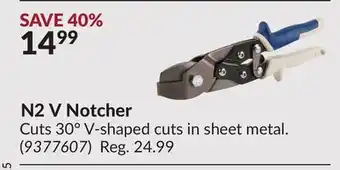 Princess Auto N2 V Notcher offer