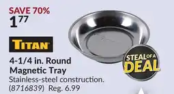 Princess Auto 4-1/4 in. Round Magnetic Tray offer