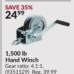 Princess Auto 1,500 lb Hand Winch offer