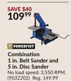 Princess Auto Combination 1 in. Belt Sander and 5 in. Disc Sander offer