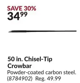 Princess Auto 50 in. Chisel-Tip Crowbar offer