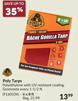 Princess Auto Poly Tarps offer