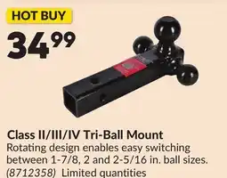 Princess Auto Class II/III/IV Tri-Ball Mount offer