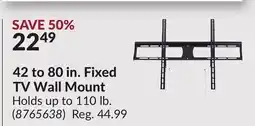 Princess Auto 42 to 80 in. Fixed TV Wall Mount offer