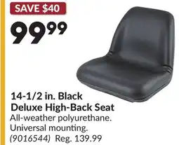 Princess Auto 14-1/2 in. Black Deluxe High-Back Seat offer