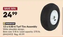 Princess Auto 13 x 4.00-6 Turf Tire Assembly offer