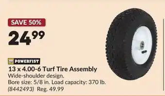 Princess Auto 13 x 4.00-6 Turf Tire Assembly offer