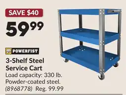Princess Auto 3-Shelf Steel Service Cart offer