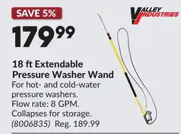 Princess Auto 18 ftExtendable Pressure Washer Wand offer