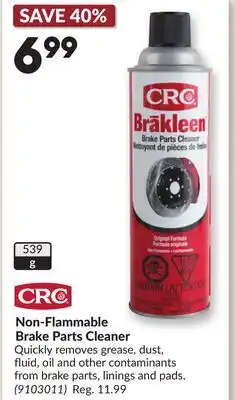 Princess Auto Non-Flammable Brake Parts Cleaner offer