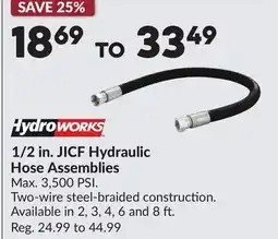 Princess Auto 1/2 in. JICF Hydraulic Hose Assemblies offer