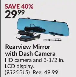 Princess Auto Surplus Rearview Mirror with Dash Camera offer