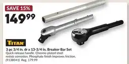 Princess Auto 3 pc 3/4 in. dr x 13-3/4 in. Breaker Bar Set offer