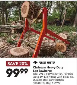Princess Auto Chainsaw Heavy-Duty Log Sawhorse offer