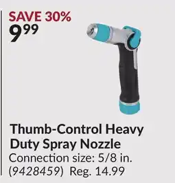 Princess Auto Thumb-Control Heavy Duty Spray Nozzle offer