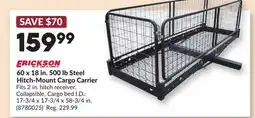 Princess Auto 60 x 18 in. 500 lb Steel Hitch-Mount Cargo Carrier offer