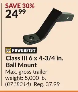 Princess Auto Class III 6 x 4-3/4 in. Ball Mount offer