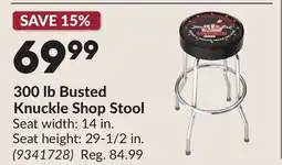 Princess Auto 300 lb Busted Knuckle Shop Stool offer