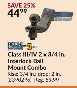 Princess Auto Class III/IV 2 x 3/4 in. Interlock Ball Mount Combo offer