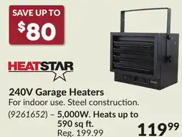 Princess Auto 240V Garage Heaters offer