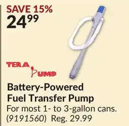 Princess Auto Battery-Powered Fuel Transfer Pump offer