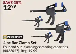 Princess Auto 4 pc Bar Clamp Set offer