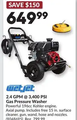 Princess Auto 2.4 GPM @ 3,400 PSI Gas Pressure Washer offer