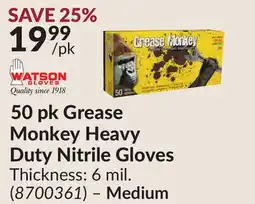 Princess Auto 50 pk Grease Monkey Heavy Duty Nitrile Gloves Medium offer