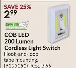 Princess Auto COB LED 200 Lumen Cordless Light Switch offer