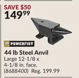 Princess Auto 44 lb Steel Anvil offer