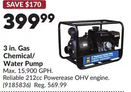 Princess Auto 3 in. Gas Chemical/ Water Pump offer