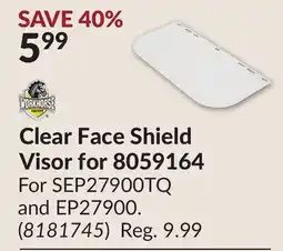 Princess Auto Clear Face Shield Visor for 8059164 offer