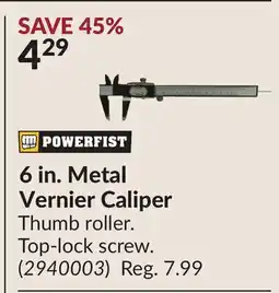 Princess Auto 6 in. Metal Vernier Caliper offer