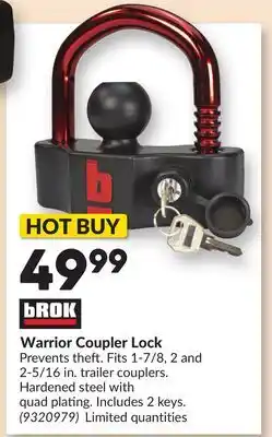 Princess Auto Warrior Coupler Lock offer