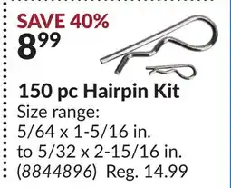 Princess Auto 150 pc Hairpin Kit offer