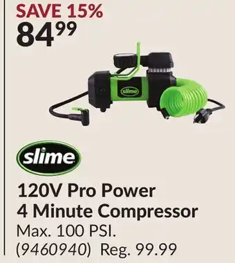 Princess Auto 120V Pro Power 4 Minute Compressor offer