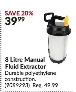 Princess Auto 8 Litre Manual Fluid Extractor offer