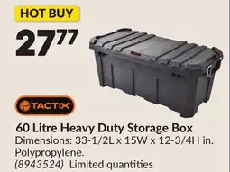 Princess Auto 60 Litre Heavy Duty Storage Box offer