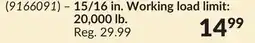 Princess Auto Straight Clevises 15/16 in. Working load limit:20,000 lb offer