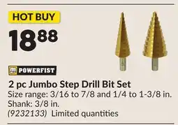 Princess Auto 2 pc Jumbo Step Drill Bit Set offer