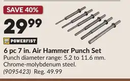 Princess Auto 6 pc 7 in. Air Hammer Punch Set offer