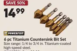 Princess Auto 6 pc Titanium Countersink Bit Set offer