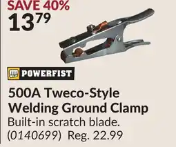 Princess Auto 500A Tweco-Style Welding Ground Clamp offer